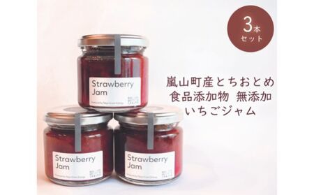 いちごジャム特製とちおとめ無添加 埼玉県産 いちごジャム【3本】
