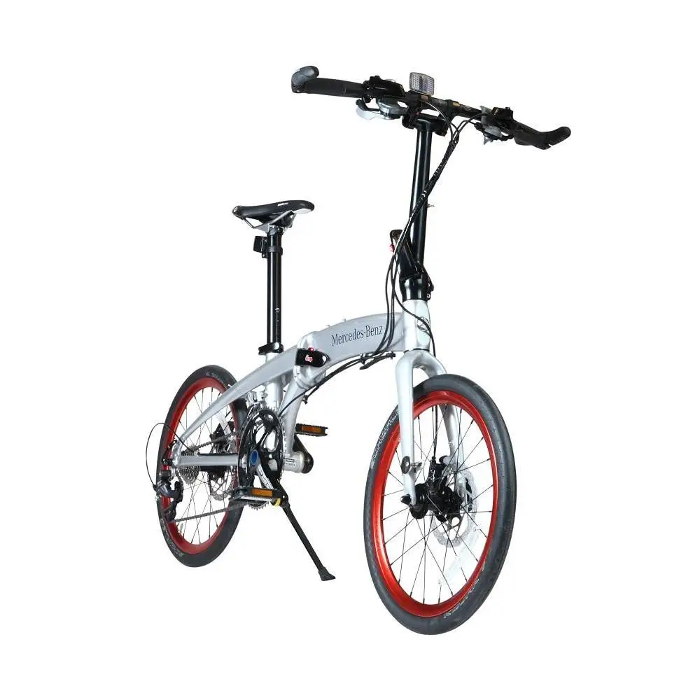 防災対応　メルセデスベンツ ノンパンク折りたたみ自転車２０型＜シルバー＞