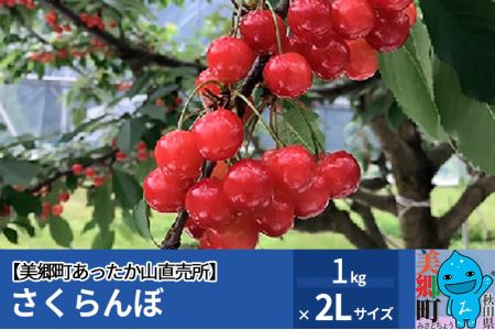 さくらんぼ 佐藤錦 1kg 2Lサイズ 美郷町あったか山直売所
