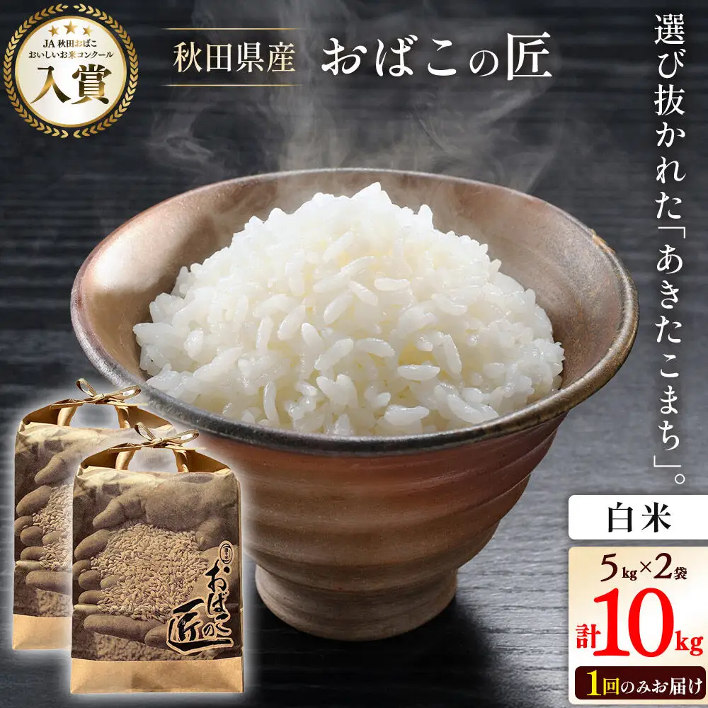 令和7年産 おばこの匠 秋田県産あきたこまち 10kg（白米）5kg袋 秋田こまち お米