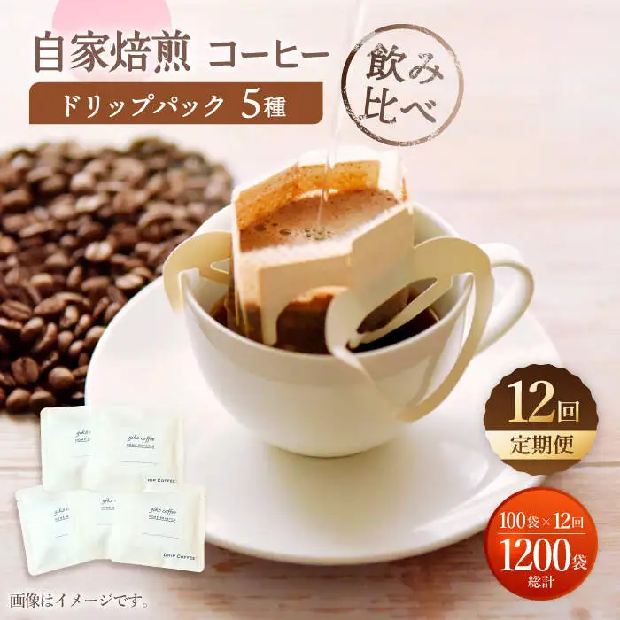 【12回定期便】ドリップバック コーヒー 計100袋＜giko coffee＞ [CFK040] コーヒー