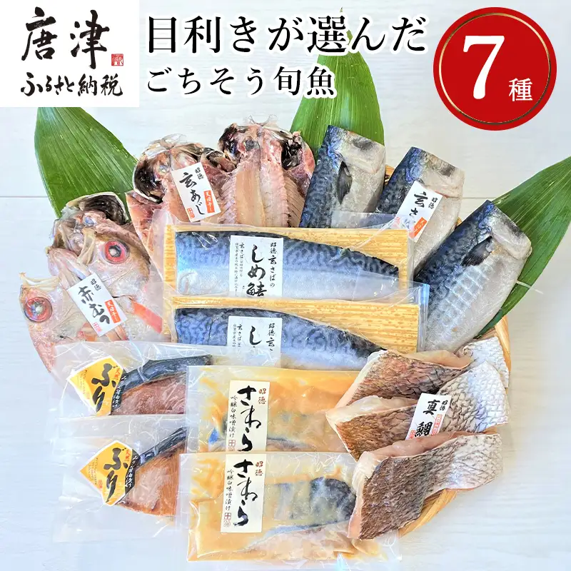 目利きが選んだごちそう旬魚 7種9枚7切 セット あじ さば ぶり さわら 真鯛 赤むつ 干物 粕漬け しめ鯖 みりん醤油漬け 味噌漬け ひと塩