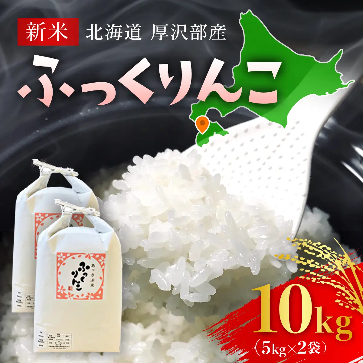 【令和7年産】北海道厚沢部産ふっくりんこ10kg ASG027
