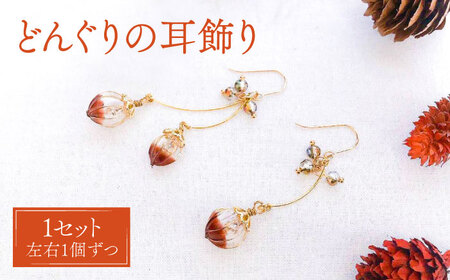 どんぐり 耳飾り ( ピアス / イヤリング 選択可能 )  ジュエリー フック おしゃれ アクセサリー イヤリング  [WBP001]