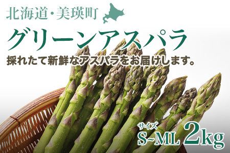 【令和9年産先行予約】 グリーンアスパラ S～MLサイズ 2kg アスパラ サスケの家