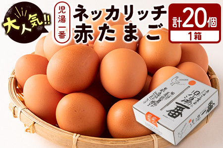 ＜児湯養鶏自慢の卵 ＞ネッカリッチ赤たまご「児湯一番」20個 1箱【A14】