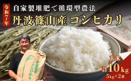【令和7年産丹波篠山産】コシヒカリ 玄米 10kg こしひかり DP02 