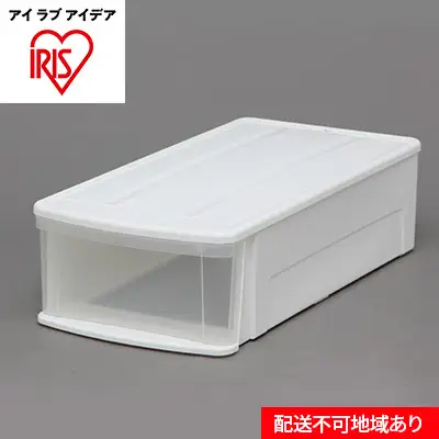 チェスト4個セット L ホワイト／クリア 収納 インテリア 衣替え シンプル アイリスオーヤマ 