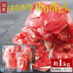 はなが牛 切り落とし 1kg （200gｘ5p） UYB0004