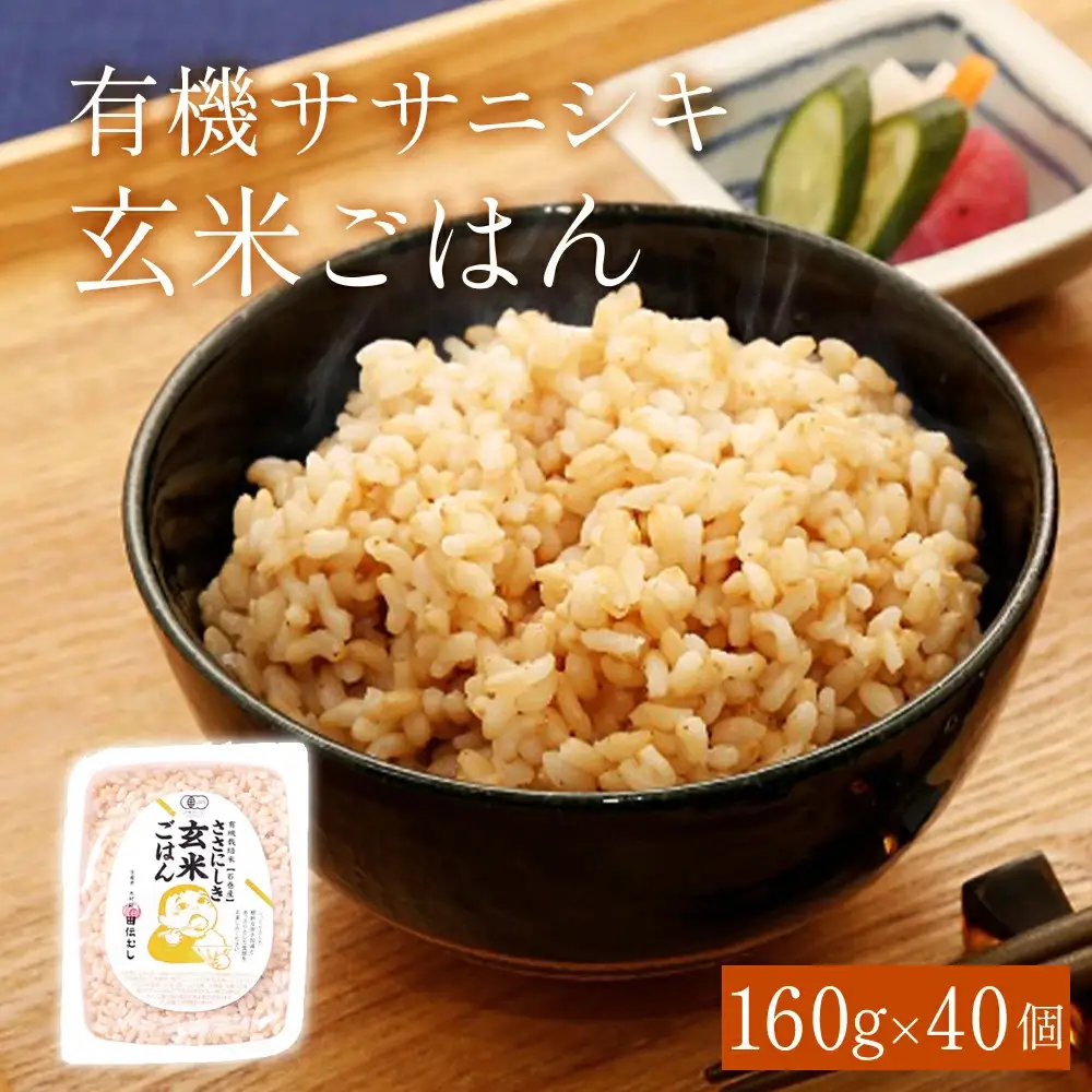 有機ササニシキ玄米ごはん 160g × 40個