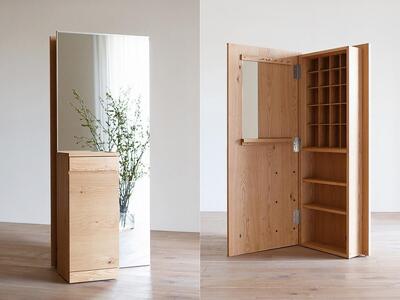 CARAMELLA Storage Mirror (R) oak