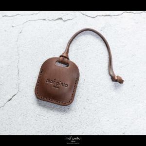 maf pinto (マフ ピント) air tag ケース カバー スクエア 保護 ダークブラウン レザー 本革 日本製