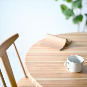 ＹＥＮラウンドテーブル１２０  こころ和む丸いダイニングテーブル　杉材　浮造り加工　円テーブル