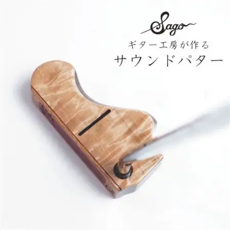 【ウッドパター】ギター工房が作る音にこだわったパター　ピン型　ギターヘッド【1375582】