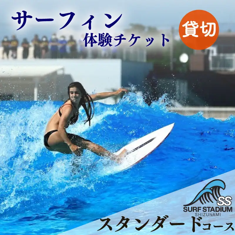 【1時間貸切】サーフィン体験 スタンダードコースチケット サーフィン 静波サーフスタジアム