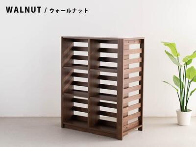 エルブロック パーティションシェルフLa ウォールナット 幅96 奥行き25 高さ124