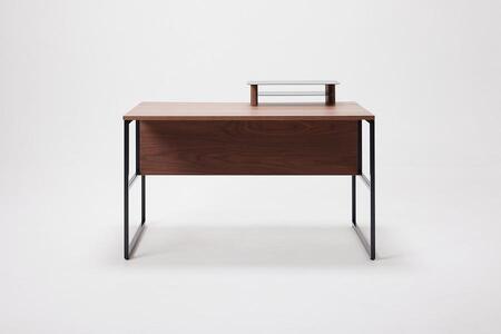 パソコンデスク リモートワーク ウォールナット 120 ミニシェルフ付 WAAKstation2WN 1207 minishelf
