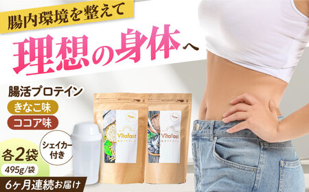 【全6回定期便】乳酸菌プロテイン きなこ&ココア味 各1袋×6ヶ月[AOCH001] プロテインプロテインプロテインプロテインプロテインプロテインプロテイン