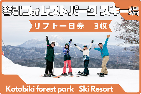 2026-2027琴引フォレストパークスキー場リフト1日券 3枚【 島根県 飯南町 初心者向け 上級者向け アウトドア ウィンタースポーツ スキー スノーボード スノボー 体験型 人工雪 スキーチケット チケット】