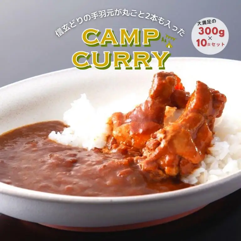 【キャンプカレー】大容量300gのレトルトカレー10食セット！ホロホロの大きな手羽元が2本も入って食べ応え抜群！