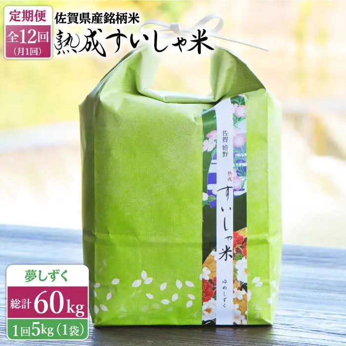 【定期便】 白米 令和7年産夢しずく5kg NAO050 全12回 白米