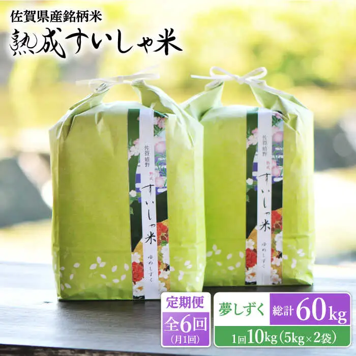 【定期便】 白米 令和7年産夢しずく10kg NAO052 全6回 白米