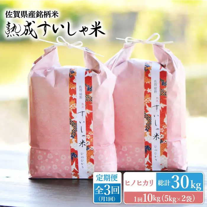 【定期便】 白米 令和7年産ヒノヒカリ10kg NAO060 全3回 白米