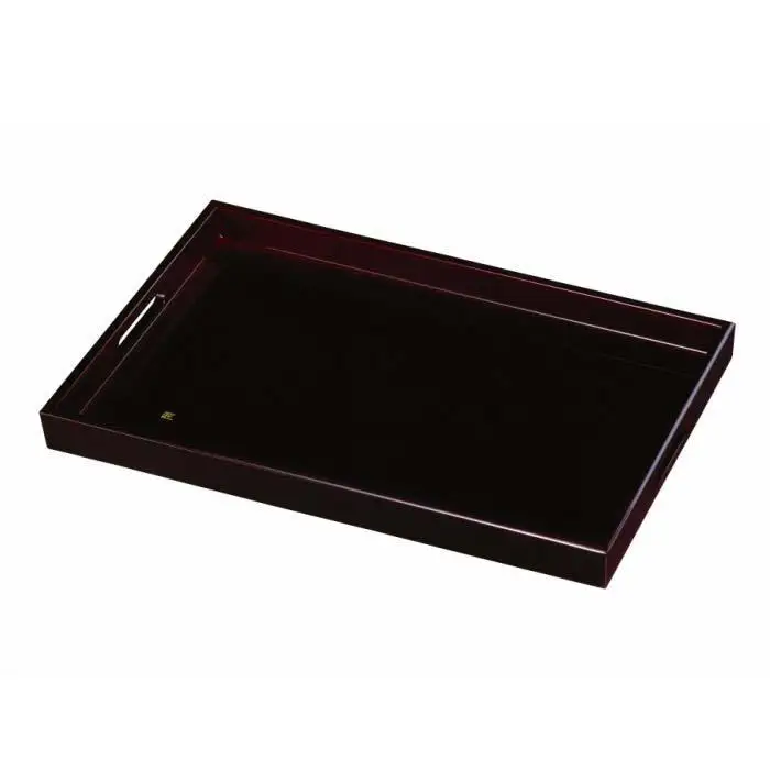 紀州塗り 木製長手盆 48cm 溜 匠