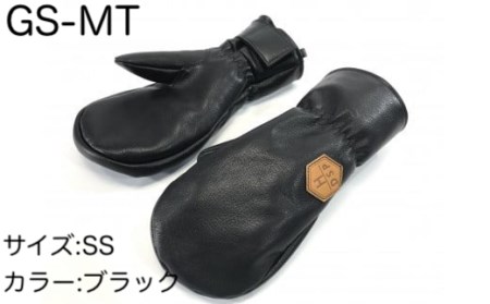 スキーグローブ　撥水ミトン　ブラック　SS　