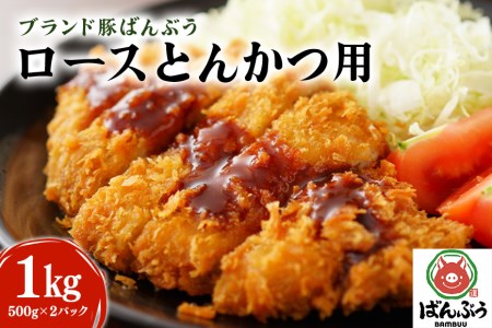ブランド豚「ばんぶぅ」小分け ロース とんかつ用 1kg（500g×2パック） 冷凍便 1キロ たっぷり 豚肉 豚ロース トンカツ ロースかつ ロースカツ 豚カツ ロースカツ丼 ロースかつ丼 カツ煮 かつ煮 ポークソテー ぶた肉 ブタ肉 国産 茨城県産 ギフト プレゼント お祝い ご褒美 ゲン担ぎ 験担ぎ 必勝祈願 合格祈願 42-AN
