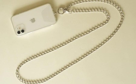 【LENERAオリジナルスマートフォンショルダー】 smartphone shoulder - maro - /silver