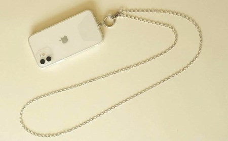 【LENERAオリジナルスマートフォンショルダー】 smartphone shoulder - perch - / silver