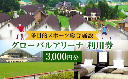 グローバルアリーナ 利用券 1000円分×3枚 スポーツ 宿泊 飲食