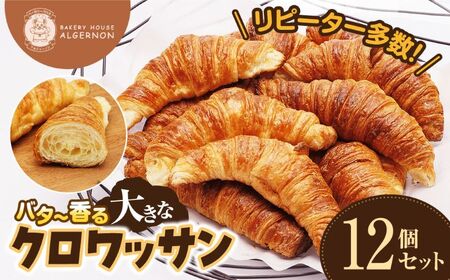 クロワッサン１２個セット＼リピーター多数！／【バター香る クロワッサン 大きい パン】福島県 楢葉町