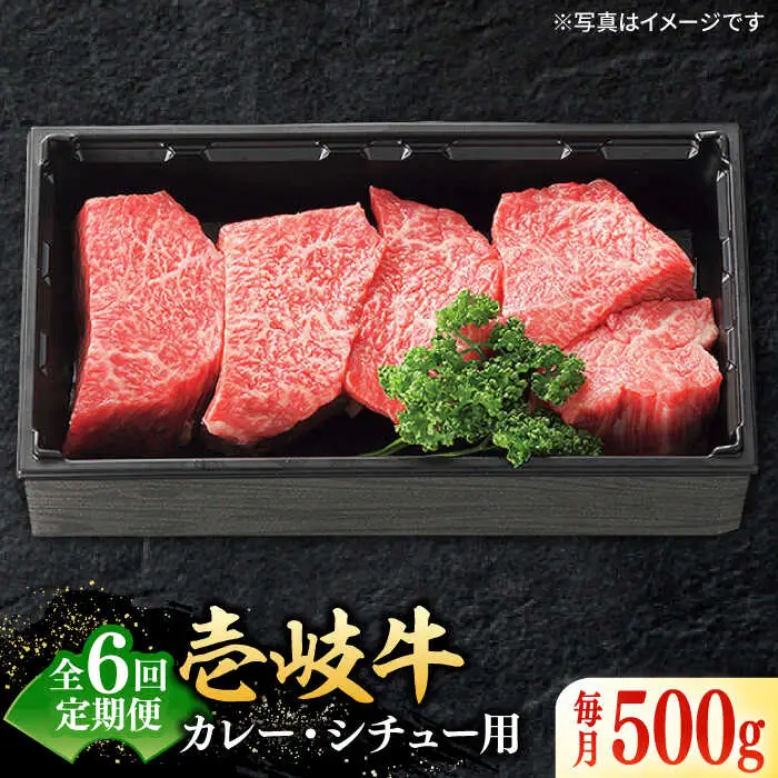 【全6回定期便】 特選 壱岐牛 すね肉 500g（カレー・シチュー用）《壱岐市》【太陽商事】[JDL083] 冷凍配送 黒毛和牛 A5ランク 肉 牛肉 黒毛和牛 ブランド牛 カレー シチュー 赤身 チマキ 煮込み ブロック 国産 九州 78000 78000円 九州