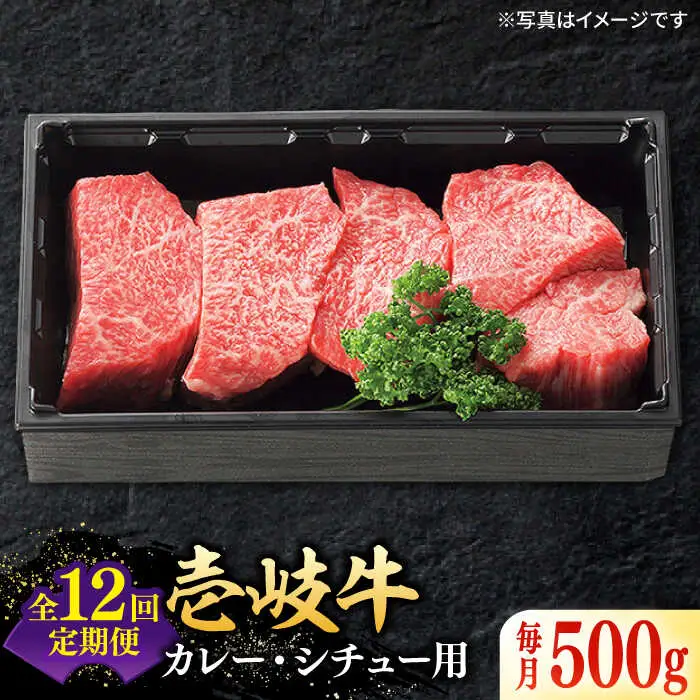 【全12回定期便】 特選 壱岐牛 すね肉 500g（カレー・シチュー用）《壱岐市》【太陽商事】[JDL084] 冷凍配送 黒毛和牛 A5ランク 肉 牛肉 黒毛和牛 ブランド牛 カレー シチュー 赤身 チマキ 煮込み ブロック 156000 156000円 九州