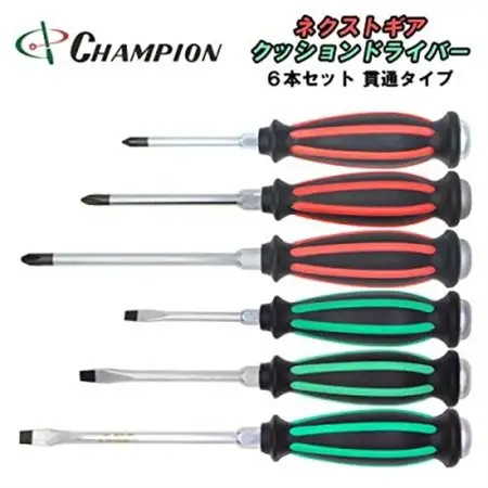 チャンピオンツールの握り易い貫通クッションドライバー 6本セット 工具 No.NKB_雑貨   _【1380878】