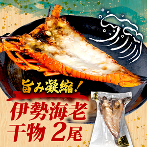 伊勢海老 干物 ２尾 海老 冷凍 小分け エビ ひもの 伊勢志摩 志摩 グリル バーベキュー 焼き物 みそ汁 味噌汁 スープ 三重県 お祝い ギフト