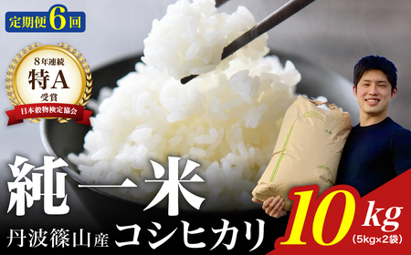 定期便6回【令和７年産】丹波篠山産 コシヒカリ 10kg（5kg×2袋） DS04