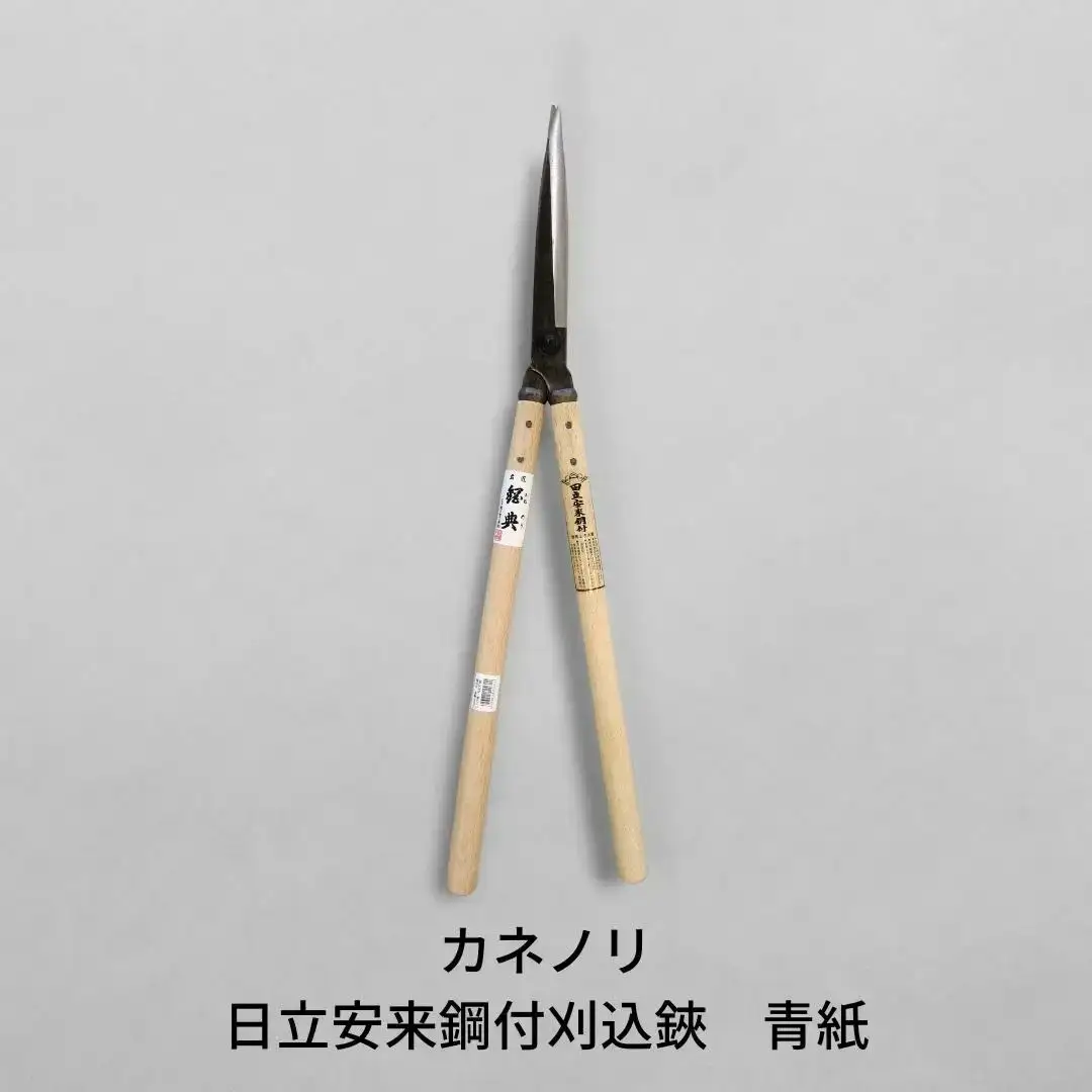[カネノリ] 日立安来鋼付刈込鋏 青紙 鋼典 園芸鋏 剪定はさみ 刈込ハサミ 苅込鋏 ガーデニング [五十嵐刃物工業] 【034S006】