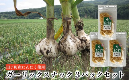 ガーリックスナック3パックセット【田子町産にんにく使用】