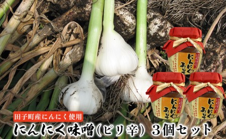にんにく味噌（ピリ辛）3個セット【田子町産にんにく使用】