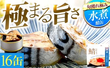 旬獲れ極み鯖水煮缶詰 【平釜炊き塩使用】 16缶 [B-003026] [BFAB008]