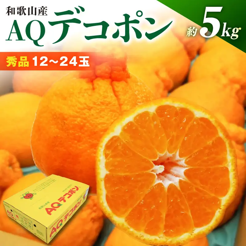2027年先行予約】和歌山県産 AQ デコポン 5kg 秀品 (12～24玉)_DN6012n
