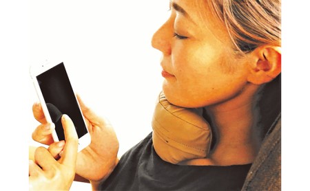 ネックラック「スマホ用」アゴ枕 日用品 雑貨  焦げ茶