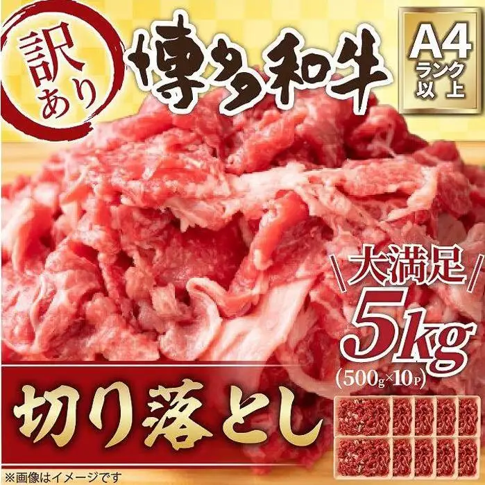 訳アリ！博多和牛切り落とし 5kg(500g×10パック）