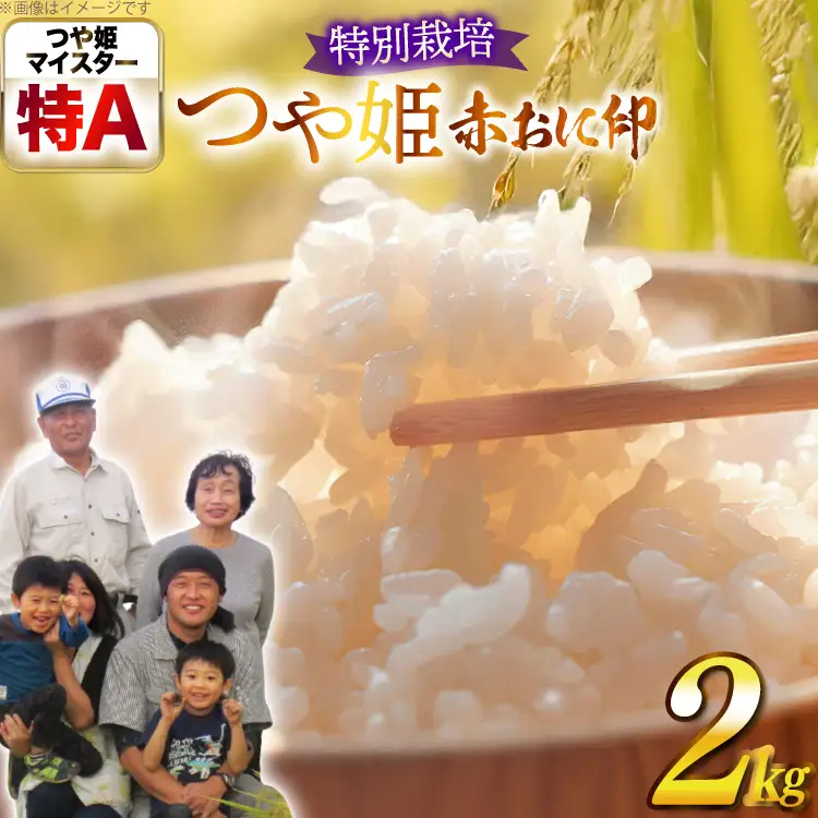 米 令和7年産 特別栽培米 赤おに印 つや姫 2kg