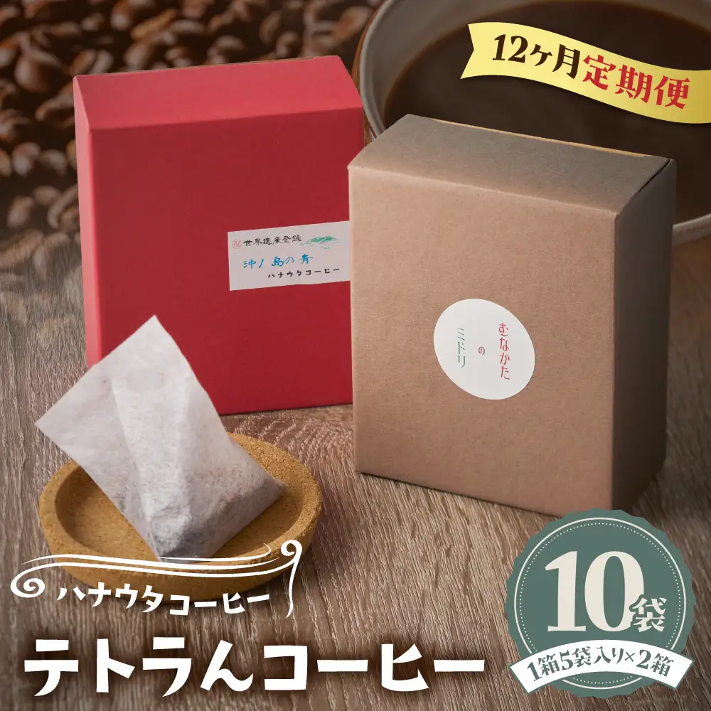 【毎月お届け】器具のいらないコーヒーパック テトラんコーヒー【ハナウタコーヒー】_HB0108