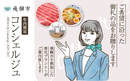 【飛騨市のコンシェルジュ】寄附金相応の品物をこちらで提案します[HT105]