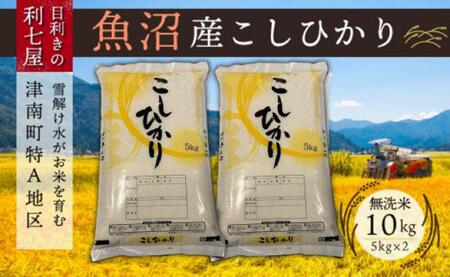 【9ヶ月定期便】魚沼産コシヒカリ 無洗米10kg (5kg×2袋) ※2025年10月以降発送予定 |津南町 魚沼